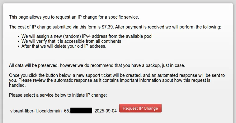 IP 更换页面截图