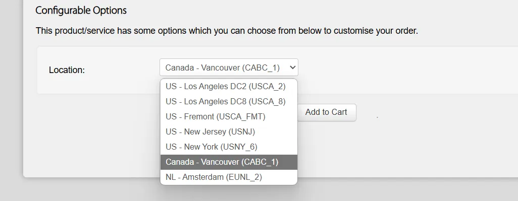 选择 VPS 数据中心